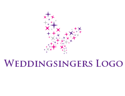 butterfly in star shape logo