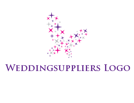 butterfly in star shape logo