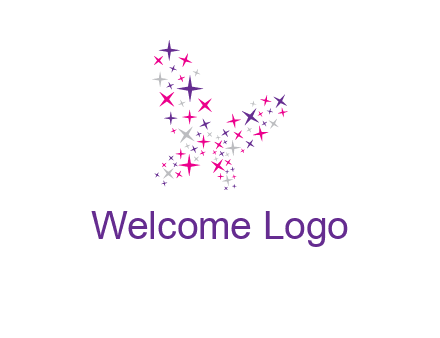 butterfly in star shape logo