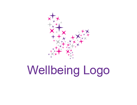 butterfly in star shape logo