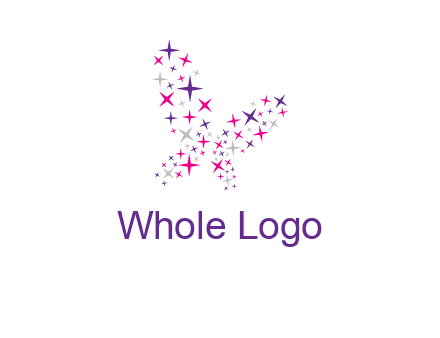 butterfly in star shape logo