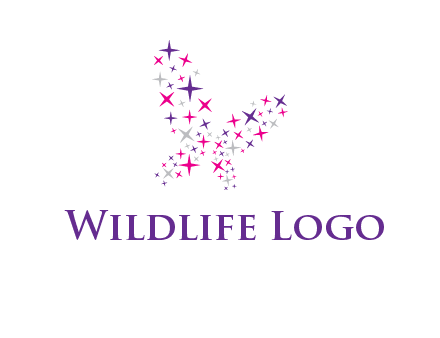 butterfly in star shape logo