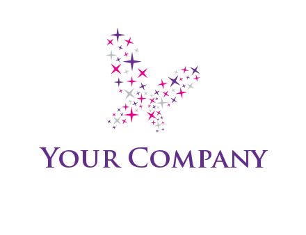 butterfly in star shape logo