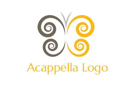 swirl butterfly beauty logo