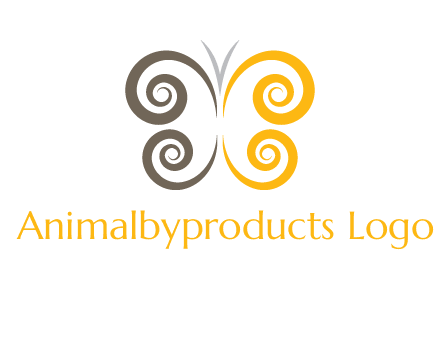 swirl butterfly beauty logo