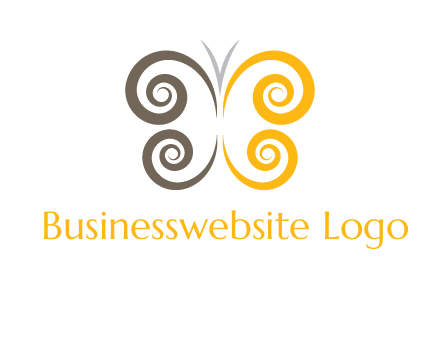 swirl butterfly beauty logo