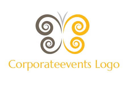 swirl butterfly beauty logo