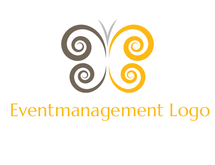swirl butterfly beauty logo