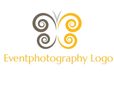 swirl butterfly beauty logo