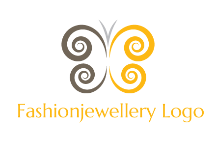 swirl butterfly beauty logo