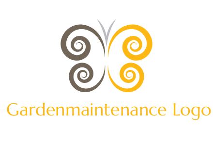 swirl butterfly beauty logo
