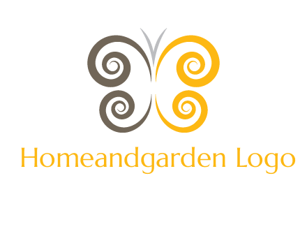 swirl butterfly beauty logo