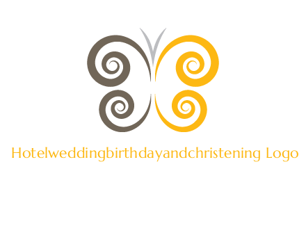 swirl butterfly beauty logo