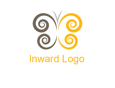 swirl butterfly beauty logo