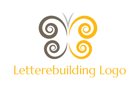 swirl butterfly beauty logo