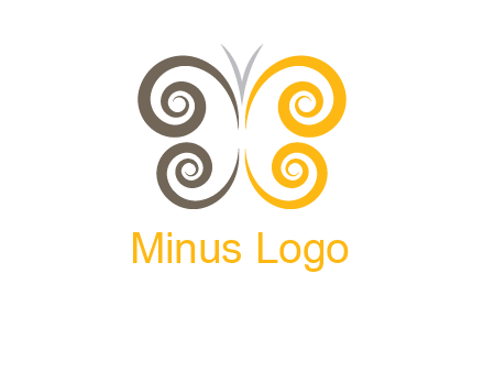 swirl butterfly beauty logo