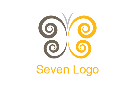 swirl butterfly beauty logo