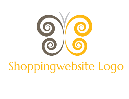 swirl butterfly beauty logo