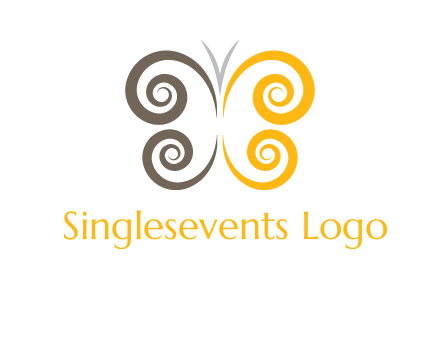 swirl butterfly beauty logo