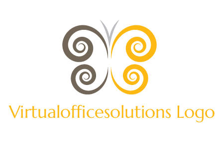 swirl butterfly beauty logo