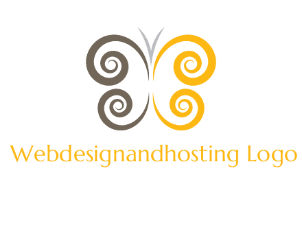 swirl butterfly beauty logo