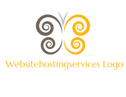 swirl butterfly beauty logo