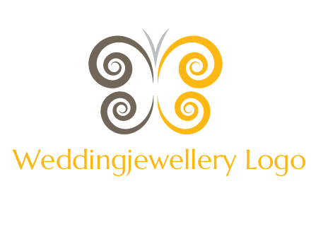 swirl butterfly beauty logo