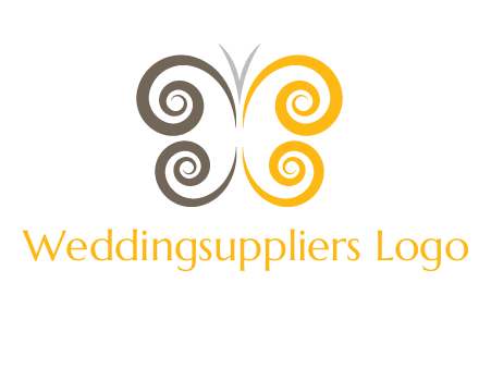 swirl butterfly beauty logo