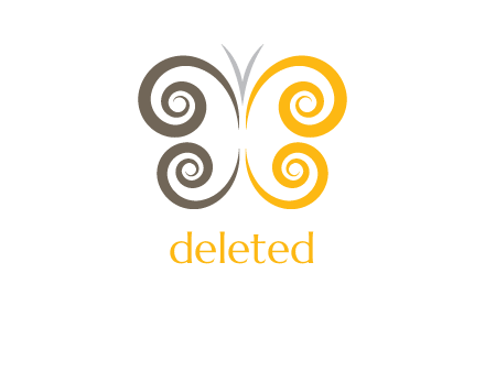 swirl butterfly beauty logo