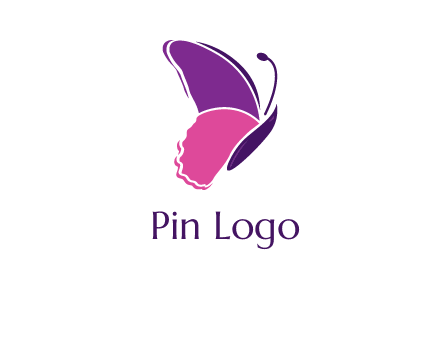 pink and purple butterfly logo
