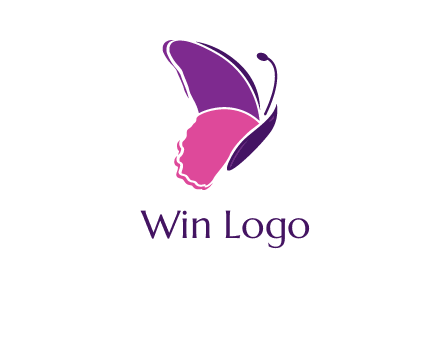pink and purple butterfly logo