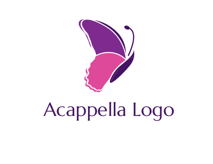 pink and purple butterfly logo