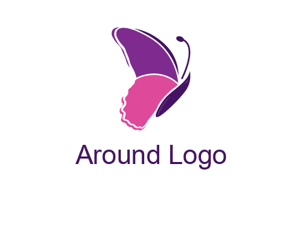 pink and purple butterfly logo