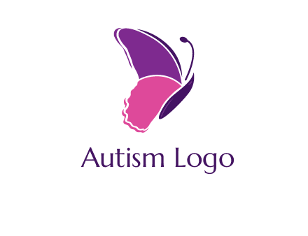 pink and purple butterfly logo