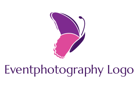 pink and purple butterfly logo