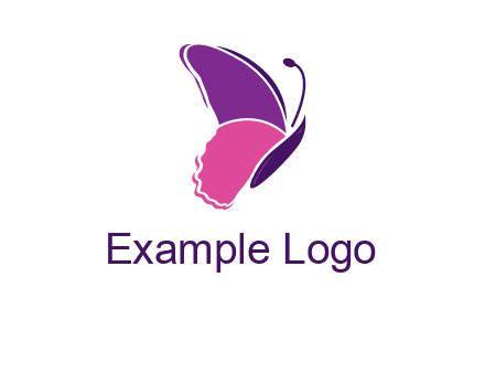 pink and purple butterfly logo