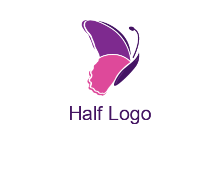 pink and purple butterfly logo