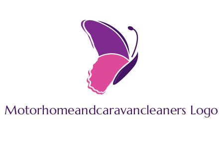 pink and purple butterfly logo