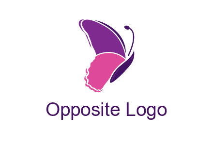 pink and purple butterfly logo