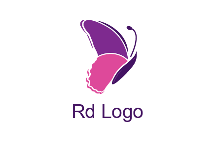 pink and purple butterfly logo