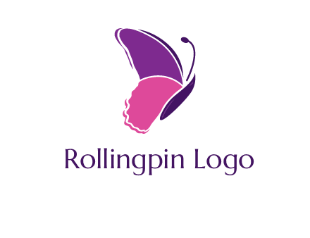 pink and purple butterfly logo