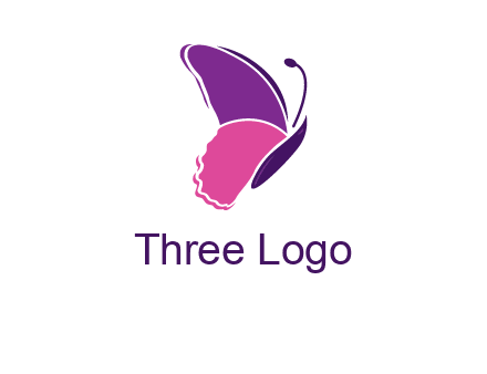 pink and purple butterfly logo