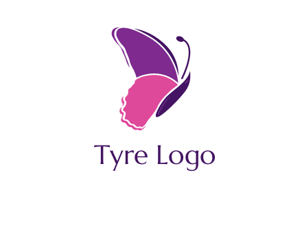 pink and purple butterfly logo