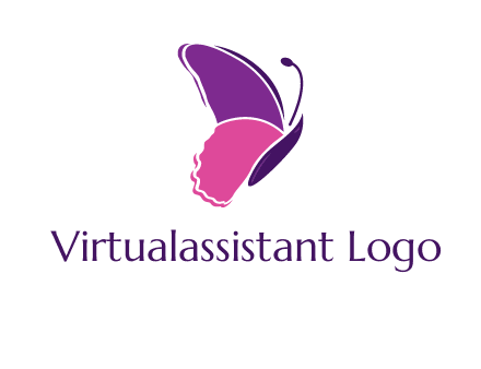 pink and purple butterfly logo
