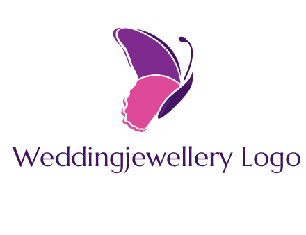 pink and purple butterfly logo