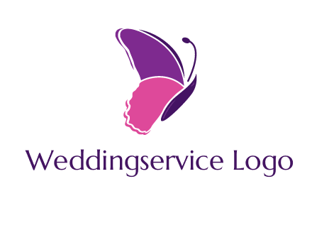 pink and purple butterfly logo