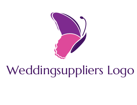 pink and purple butterfly logo