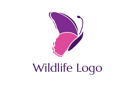 pink and purple butterfly logo
