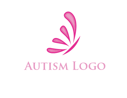 abstract butterfly swoosh garden logo