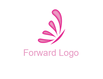 abstract butterfly swoosh garden logo